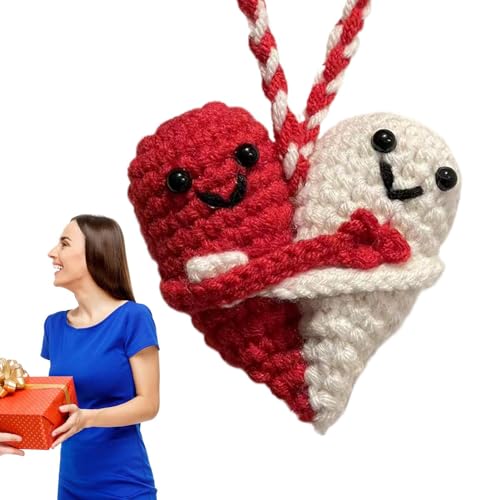 Neamou Hug Häkelpuppe, handgemachte gewebte Puppen - Stricken Sie häkeln Sie gewebte herzförmige Umarmungspuppe - Gehäkelte Herz-Taschen-Umarmungs-Strickpuppe in Herzform für Schreibtisch, Zuhause, Neamou Hug Häkelpuppe, handgemachte gewebte Puppen - Stricken Sie häkeln Sie gewebte herzförmige Umarmungspuppe - Gehäkelte Herz-Taschen-Umarmungs-Strickpuppe in Herzform für Schreibtisch, Zuhause, von Neamou