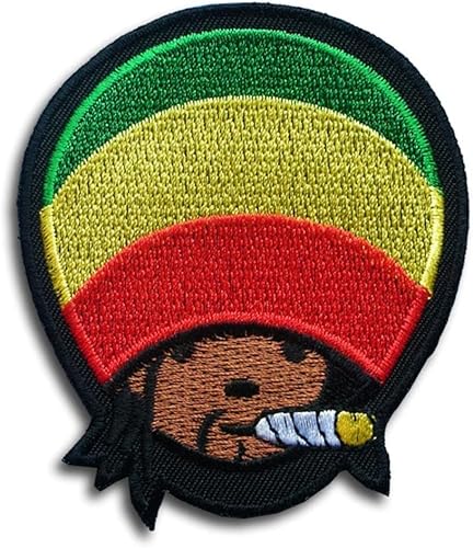 NeatPatch Reggae Jamaika Boy bestickter Aufnäher zum Aufbügeln, Oi Ska Unkraut-Topf, Marihuana-Blatt, Tattoo-Abzeichen, Emblem, Jaxx, Löwe von Juda, Rastafari, Rasta, Hip-Hop-Band NeatPatch Reggae Jamaika Boy bestickter Aufnäher zum Aufbügeln, Oi Ska Unkraut-Topf, Marihuana-Blatt, Tattoo-Abzeichen, Emblem, Jaxx, Löwe von Juda, Rastafari, Rasta, Hip-Hop-Band von NeatPatch