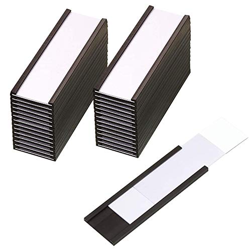 Nebel 30 Teilige Magnetische Etiketten Halter mit Magnetischen Daten Karten Haltern mit Durchsichtigen Kunststoff Schutz Folien für Metall Regale (1 X 3) von Nebel