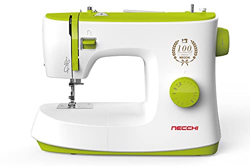 Necchi K408A Nähmaschine, Innenseite aus Aluminium-Druckguss, ABS-Schale, Light Green, Regular von Necchi
