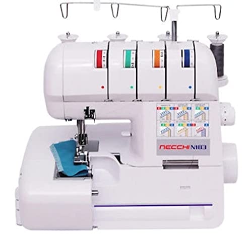 Necchi N183 Nähmaschine, Innenraum aus Aluminium, ABS-Gehäuse, Weiß, Regular Necchi N183 Nähmaschine, Innenraum aus Aluminium, ABS-Gehäuse, Weiß, Regular von Necchi