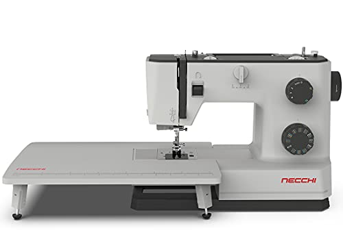 Necchi Q132A Nähmaschine, innen aus Aluminium-Druckguss, Schale aus ABS, Schwarz, Regular Necchi Q132A Nähmaschine, innen aus Aluminium-Druckguss, Schale aus ABS, Schwarz, Regular von Necchi