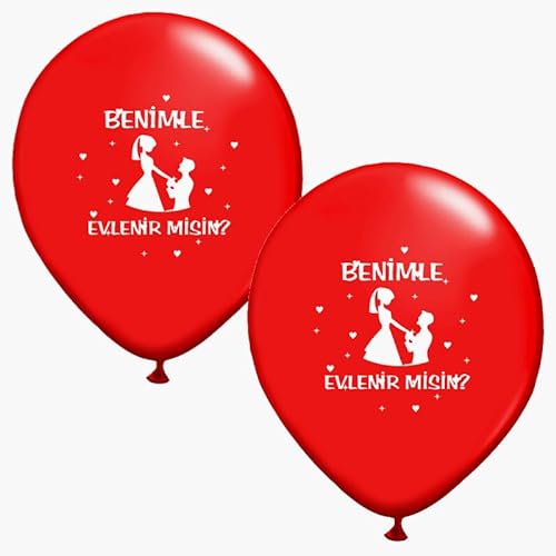 Neco - Moden 10 x Luftballons für die perfekte Liebeserklärung, Heiratsantrag , evlenme teklifi , evlilik teklifi , Merry me , Hochzeit , Antrag , Braut , Bräutigam , Valentinstag , Liebe , Love , von Neco - Moden