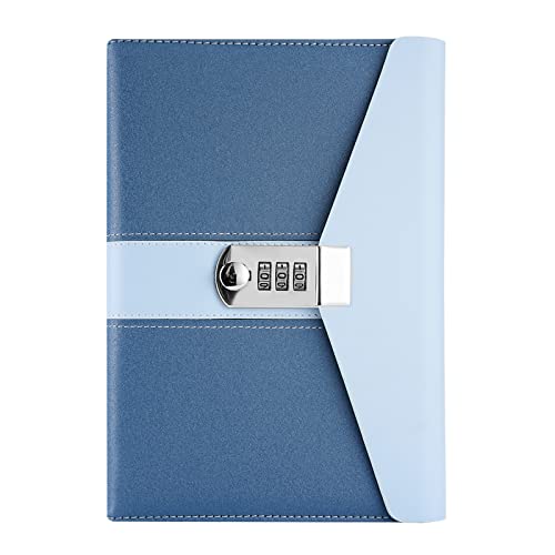 NectaRoy Notizbuch mit Schloss, geheimes Tagebuch, PU-Leder, A5, Passwort, Reisetagebuch, gebunden, Notizblock, Alltag, mit Zahlenschloss, 22 x 15 cm NectaRoy Notizbuch mit Schloss, geheimes Tagebuch, PU-Leder, A5, Passwort, Reisetagebuch, gebunden, Notizblock, Alltag, mit Zahlenschloss, 22 x 15 cm von NectaRoy