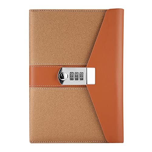 NectaRoy Notizbuch mit Schloss, geheimes Tagebuch, PU-Leder, A5, Passwort, Reisetagebuch, gebunden, Notizblock, Alltag, mit Zahlenschloss, 22 x 15 cm NectaRoy Notizbuch mit Schloss, geheimes Tagebuch, PU-Leder, A5, Passwort, Reisetagebuch, gebunden, Notizblock, Alltag, mit Zahlenschloss, 22 x 15 cm von NectaRoy