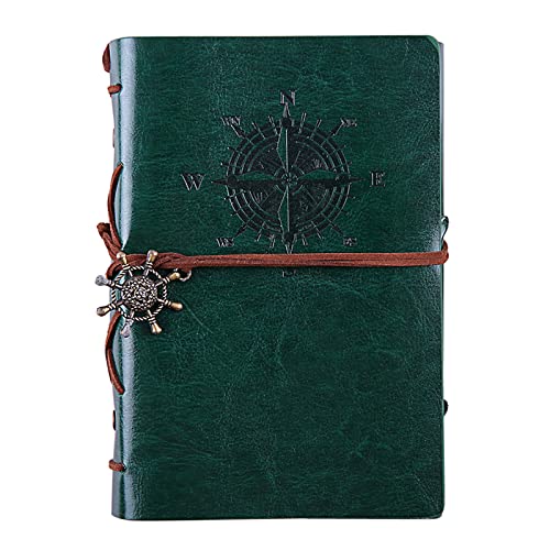 NectaRoy Retro Vintage Nautisch Notizbuch, Klassische PU Leder Cover Notebook Notepad, Travel Journal Tagebuch Reisetagebuch Nachfüllbare Sketchbook Spirale Ringbuch Tagebuch von NectaRoy