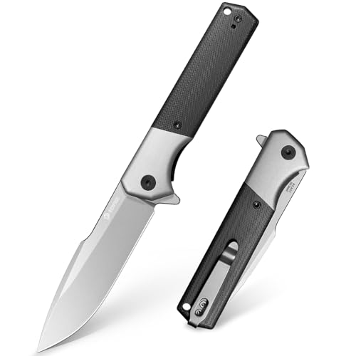 NedFoss BEAST Klappmesser, Klingenlänge 8.7cm aus D2 Stahl Taschenmesser mit G10 Griff, Einhandmesser mit Liner Lock & Kugellager, Outdoor Messer mit Clip, Survival Messer für Sammlung & Geschenk NedFoss BEAST Klappmesser, Klingenlänge 8.7cm aus D2 Stahl Taschenmesser mit G10 Griff, Einhandmesser mit Liner Lock & Kugellager, Outdoor Messer mit Clip, Survival Messer für Sammlung & Geschenk von NedFoss