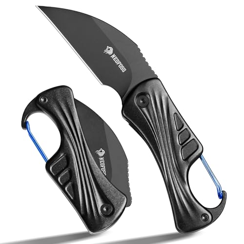 NedFoss FLAMINGO Klappmesser, 6cm D2 Stahl mini Taschenmesser mit Aluminiumgriff & Liner Lock, Schlüsselanhänger Messer mit Karabiner, EDC Messer für Alltag, Sammlung & Geschenk von NedFoss