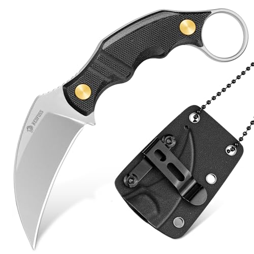 NedFoss Neck Knife VULTURE, 6CM 14C28N Stahl FULL TANG Outdoor Messer Survival mit G10 Griff & Kydexscheide, Mini Messer feststehend in Geschenk-Box für Sammlung, Camping NedFoss Neck Knife VULTURE, 6CM 14C28N Stahl FULL TANG Outdoor Messer Survival mit G10 Griff & Kydexscheide, Mini Messer feststehend in Geschenk-Box für Sammlung, Camping von NedFoss