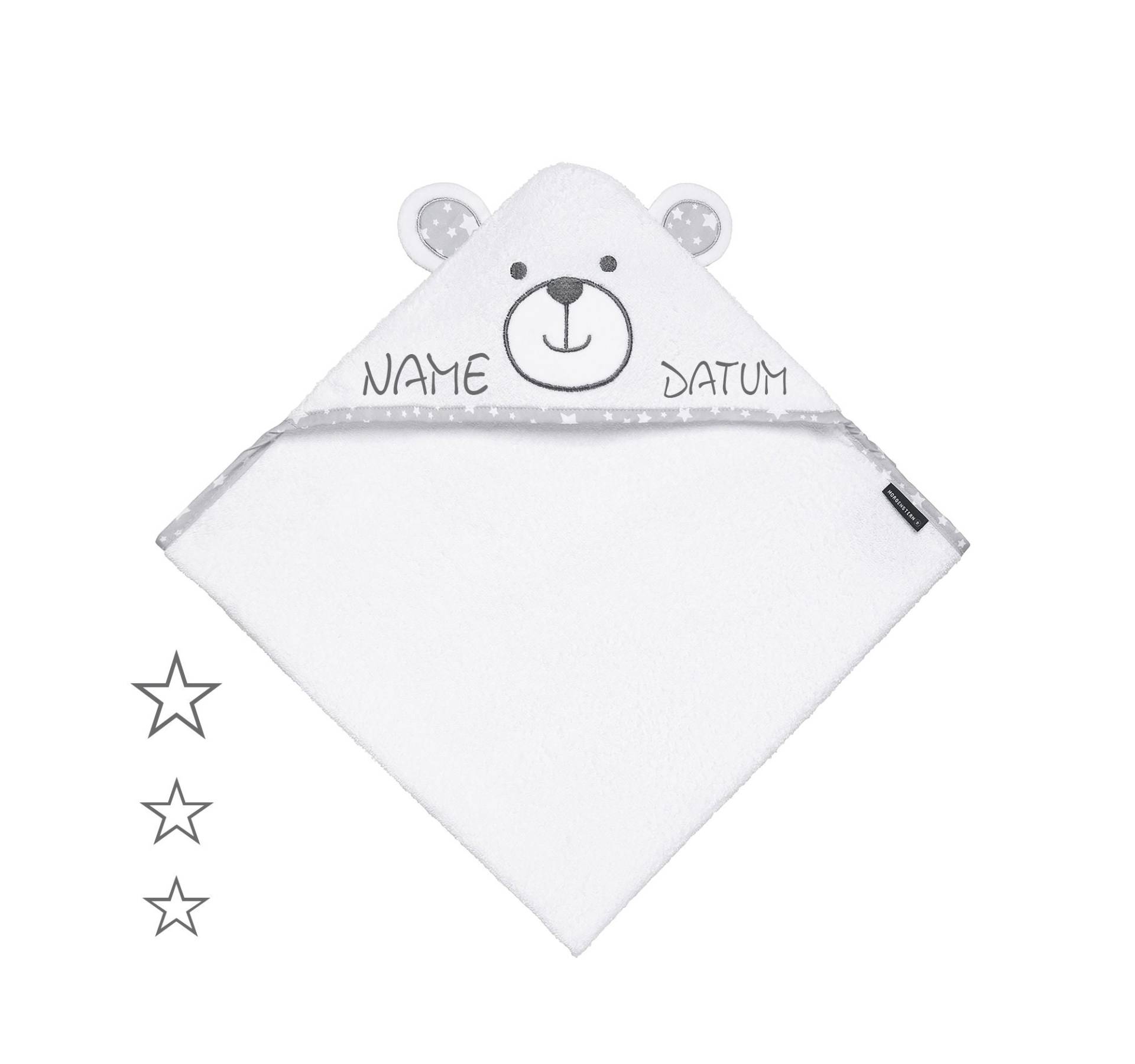 Morgenstern Kapuzenhandtuch Bär "sterni" Mit Name Und Optional Datum90 X 90 cmbio Baumwollegeschenk Zur Geburttaufgeschenkneedlecat Morgenstern Kapuzenhandtuch Bär "sterni" Mit Name Und Optional Datum90 X 90 cmbio Baumwollegeschenk Zur Geburttaufgeschenkneedlecat von NeedleCatAtelier