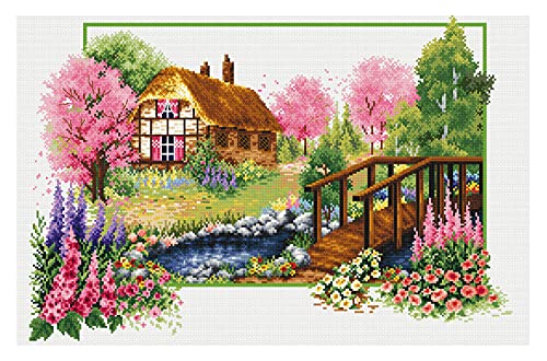 Pracht Creatives Hobby S640-045 Ladybird Stickset Spring Cottage, Kreuzstich ca. 47 x 32 cm, Komplett-Set für ein eckiges Stickbild, handwerkliches Hobby für Erwachsene und Kinder ab 8 Jahren, bunt Pracht Creatives Hobby S640-045 Ladybird Stickset Spring Cottage, Kreuzstich ca. 47 x 32 cm, Komplett-Set für ein eckiges Stickbild, handwerkliches Hobby für Erwachsene und Kinder ab 8 Jahren, bunt von Needleart World
