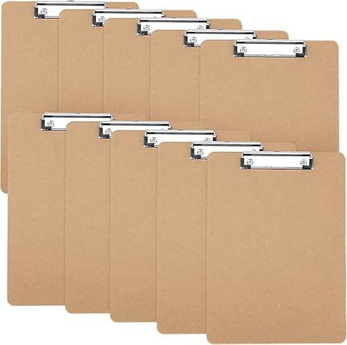 Needs & Wants® Klemmbrett A4 Holz Braun Hartes Klemmbrett mit sicherem Halt und verdecktem Aufhängeloch für Büro Schule Lagerbedarf Notizen Zeichnen von Needs & Wants