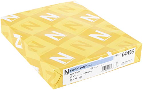 NEENAH PAPER Classic Crest 8,5x11 WHT, Solar White, 125 Blatt von Neenah