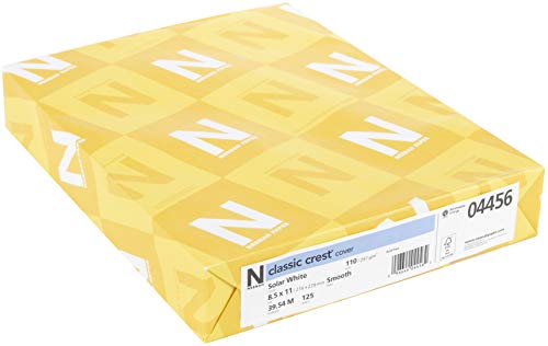 NEENAH PAPER Classic Crest 8,5x11 WHT, Solar White, 125 Blatt von Neenah