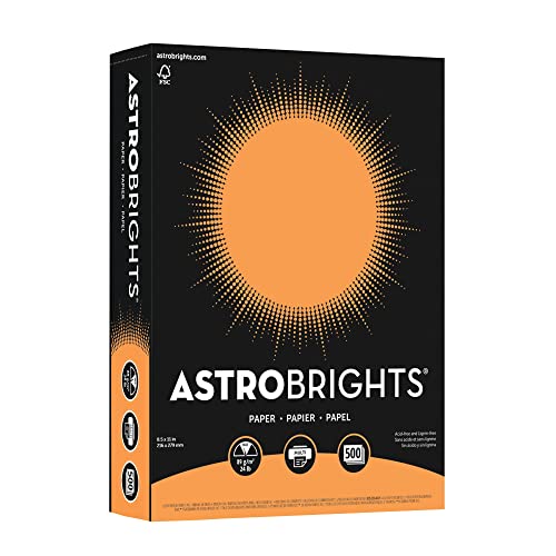Neenah Astrobrights 21658 Papier mit leuchtenden Farben, 21,8 x 27,9 cm, 10,9 kg, FSC-zertifiziert, Cosmic Orange, Ries von 500 Blatt, 21658 Neenah Astrobrights 21658 Papier mit leuchtenden Farben, 21,8 x 27,9 cm, 10,9 kg, FSC-zertifiziert, Cosmic Orange, Ries von 500 Blatt, 21658 von Neenah