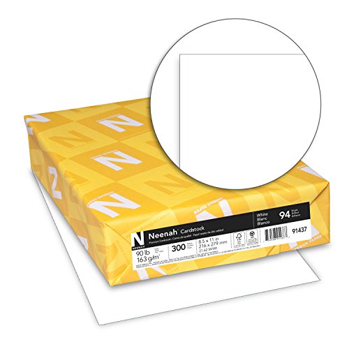 Neenah Index-Karton, 21,6 x 27,9 cm, 40,8 kg/163 g/m², weiß, leicht, 94 Helligkeit, 300 Blatt (91437) von Neenah