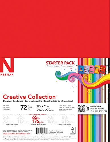 Neenah Paper 46407-02 Creative Collection Cardstock Starter Pack 21,6 x 27,9 cm, 72 Stück Neenah Paper 46407-02 Creative Collection Cardstock Starter Pack 21,6 x 27,9 cm, 72 Stück von Neenah