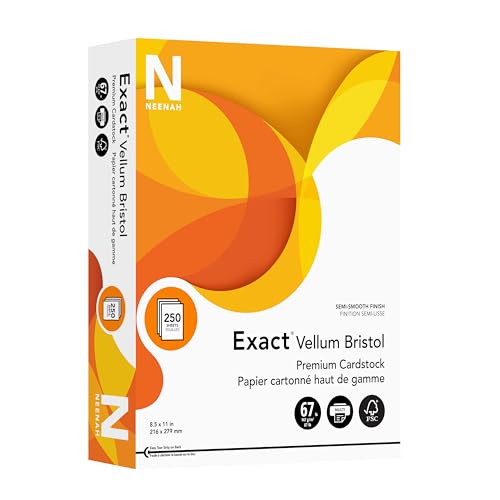 Neenah Paper Exact Pergamentborsten, 30,4 kg, 21,6 x 27,9 cm, 250 Blatt, weiß, 94 Helligkeit (80211) von Neenah