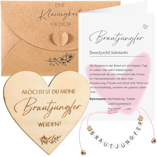 Neer Brautjungfer Geschenk Enthalten Brautjungfer Armband Herzförmiges Holzschild Definition Karte und Umschläge Möchtest du Meine Werden Geschenk für Freundin Frau Neer Brautjungfer Geschenk Enthalten Brautjungfer Armband Herzförmiges Holzschild Definition Karte und Umschläge Möchtest du Meine Werden Geschenk für Freundin Frau von Neer
