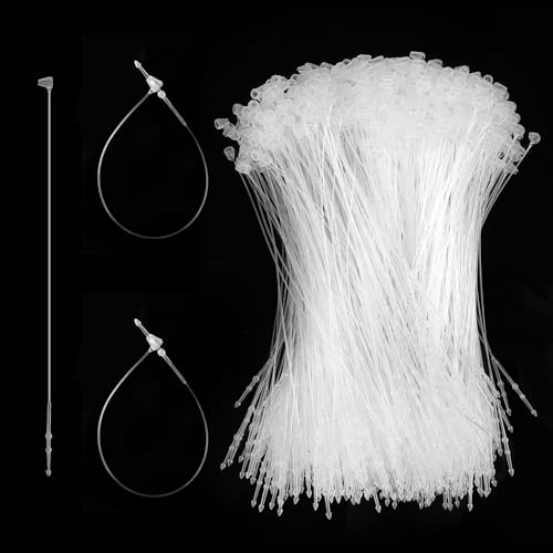 2000 Stück Sicherheitsfäden, Kunststoff Loop Pins, Transparente Sicherheitsfäden für Etiketten, Wiederverwendbar Loop Pins für Kleidung, Schuhe, Preisschilder,Einfache Handhabung ohne Pistole(13 cm) 2000 Stück Sicherheitsfäden, Kunststoff Loop Pins, Transparente Sicherheitsfäden für Etiketten, Wiederverwendbar Loop Pins für Kleidung, Schuhe, Preisschilder,Einfache Handhabung ohne Pistole(13 cm) von Neerow