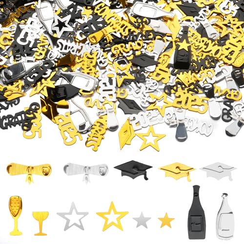 2025 Graduation Deko, Konfetti Schwarz Gold Bachelor Deko Tischdeko, 500 Stk Prüfung Bestanden Deko, Congratulations Grad Bestandene Prüfung Geschenk 2025 Graduation Deko, Konfetti Schwarz Gold Bachelor Deko Tischdeko, 500 Stk Prüfung Bestanden Deko, Congratulations Grad Bestandene Prüfung Geschenk von Neerow