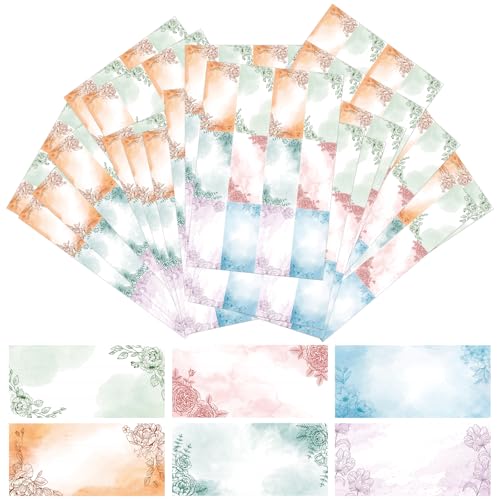 240 Stück Etiketten Selbstklebend Schule, Buchetiketten Schule, Namensetiketten zum Beschriften, 6 Farben Klebeetiketten Schuletiketten 3.5 x 7.5 cm für Schulkind Kinder Junge Mädchen (Stil C) von Neerow