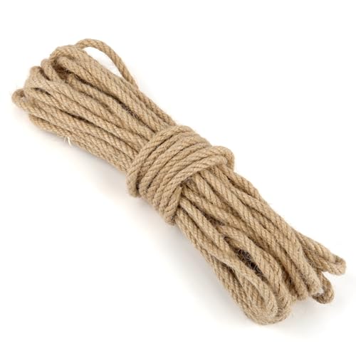 Hanfseil, 6 mm 10 m Juteseil, Natur Tau Seil Kordel, Juteschnur Bastelschnur für Garten, DIY Kunsthandwerk, Verpackungen und Dekoration Hanfseil, 6 mm 10 m Juteseil, Natur Tau Seil Kordel, Juteschnur Bastelschnur für Garten, DIY Kunsthandwerk, Verpackungen und Dekoration von Neerow