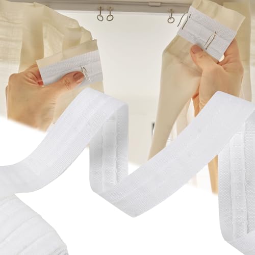 Neerow Gardinenband Kräuselband 30M × 2.5CM, Weiß Gardinenband zum Aufnähen, Universal Vorhangband zum Aufnähen Faltenband für Gardinenhaken, Kräuselband zum Aufbügeln für Deko Schlafzimmer (1 Rolle) Neerow Gardinenband Kräuselband 30M × 2.5CM, Weiß Gardinenband zum Aufnähen, Universal Vorhangband zum Aufnähen Faltenband für Gardinenhaken, Kräuselband zum Aufbügeln für Deko Schlafzimmer (1 Rolle) von Neerow
