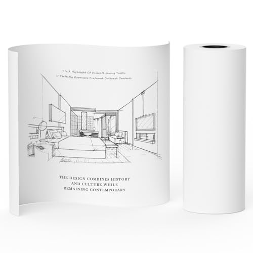 NefLaca Zeichenpapierrolle weiß 61cm x 45.72m Papierrolle Malen Kinde Papierrolle Malen Zeichnen Zeichenpapier Rolle Skizzenrolle Kunst Handwerk Malpapier für Studenten Malen (1) von NefLaca