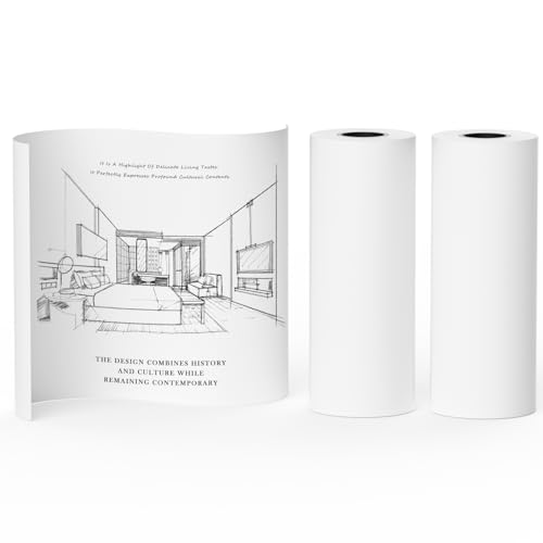 NefLaca Zeichenpapierrolle weiß 61cm x 45.72m Papierrolle Malen Kinde Papierrolle Malen Zeichnen Zeichenpapier Rolle Skizzenrolle Kunst Handwerk Malpapier für Studenten Malen (2 Rolle) von NefLaca