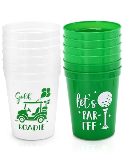 Nefelibata Golf-Partybecher, Let's Par-Tee, Kunststoffbecher, Golfliebhaber, Geschenk, 12 Stück, weiß-grün, wiederverwendbare Becher, Golfballwagen-Design, Einweihungsgeschenk, 473 ml Nefelibata Golf-Partybecher, Let's Par-Tee, Kunststoffbecher, Golfliebhaber, Geschenk, 12 Stück, weiß-grün, wiederverwendbare Becher, Golfballwagen-Design, Einweihungsgeschenk, 473 ml von Nefelibata