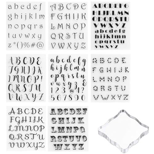 8 Stück Kuchen Stempel Werkzeug Alphabet Fondant Cookie Keksformen Backen Werkzeuge mit Rückplatte von Nefkxyz