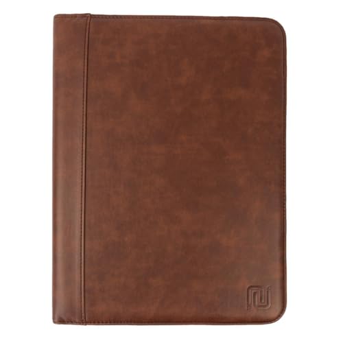 NEGOTIA Vintage Abbey Leder Dokumentenmappe A4, Handgemachte Mappe für Notizen, mit Kartenfächern und Dokumententaschen, Leder Schreibmappe für Büro, Dunkelbraun von Negotia