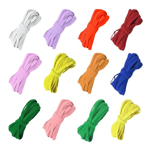 Neikafan 12 Stück Flache Elastische Schnur Bunt Gummiband Nähen Gummilitze 6mm Bunt Gummiband Gummischnur 12 Farben Gummilitze zum Nähen Und Basteln für DIY Handwerk Kleidung Nähzubehör Latexseide Neikafan 12 Stück Flache Elastische Schnur Bunt Gummiband Nähen Gummilitze 6mm Bunt Gummiband Gummischnur 12 Farben Gummilitze zum Nähen Und Basteln für DIY Handwerk Kleidung Nähzubehör Latexseide von Neikafan