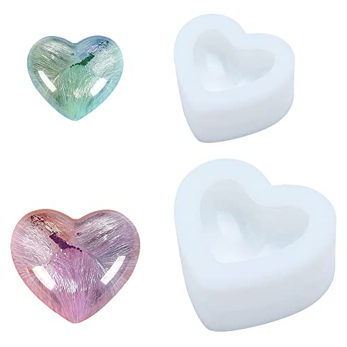 Neikafan 2 Stück 3D Herz Silikon Seifenform Herz Silikonform aus Epoxidharz Liebe Herzform Silikonformen Fertigkeiten Silikon Herz Liebesformen aus Harz für DIY Seifen, Kerzen Usw Neikafan 2 Stück 3D Herz Silikon Seifenform Herz Silikonform aus Epoxidharz Liebe Herzform Silikonformen Fertigkeiten Silikon Herz Liebesformen aus Harz für DIY Seifen, Kerzen Usw von Neikafan