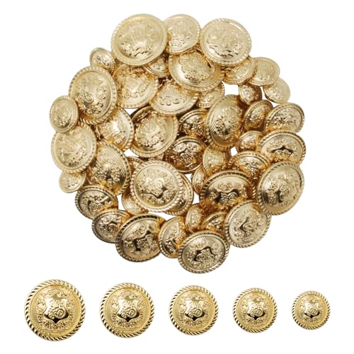 Neikafan 50 Stück Knöpfe Gold Metallknöpfe Golde Kleidung Goldene Knöpfe zum Annähen für Blazer Anzüge, Jacke und Uniform Gekörnt Knopfe Gold für Mantel Goldene Knopfe Metall Goldne Vintage Neikafan 50 Stück Knöpfe Gold Metallknöpfe Golde Kleidung Goldene Knöpfe zum Annähen für Blazer Anzüge, Jacke und Uniform Gekörnt Knopfe Gold für Mantel Goldene Knopfe Metall Goldne Vintage von Neikafan