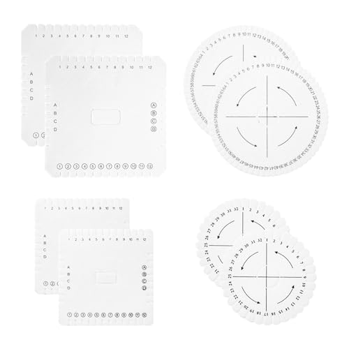 Neikafan 8 Stück Kumihimo Flechtscheibe Rund und Quadratische Kumihimo Scheiben Kumihimo Disk Handgemachte DIY Webwerkzeug for Geflochtenes Schnüre und Fäden von Neikafan