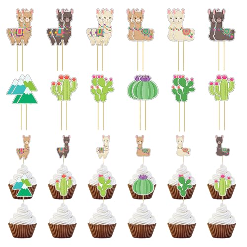 Neikafan Cupcake Topper Alpaka 48 Stück Kaktus Tortendeko Alpaka Cake Topper, Tortenaufleger Alpaka Kuchen Tortendeko Geburtstag für Wald, Tiermotiv, Babyparty, Party, Tischdekoration Neikafan Cupcake Topper Alpaka 48 Stück Kaktus Tortendeko Alpaka Cake Topper, Tortenaufleger Alpaka Kuchen Tortendeko Geburtstag für Wald, Tiermotiv, Babyparty, Party, Tischdekoration von Neikafan