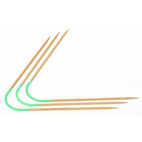 Neko Strumpfstricknadeln "Bamboo Flex", gebogen, aus Bambus von Neko