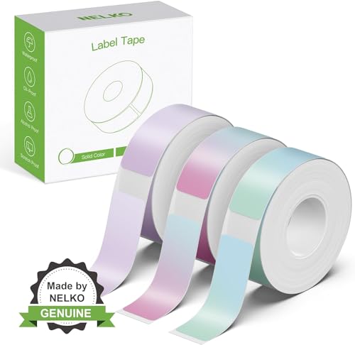 NELKO Label Stickers, Transparent Labels, Compatible with P21, Thermal Roll Paper, Tape, Roll Paper, Stickers, 0.5 x 1.6 inches (14 x 40 mm), 180 Sheets/Roll, 3 Rolls Sternenhimmel von Nelko