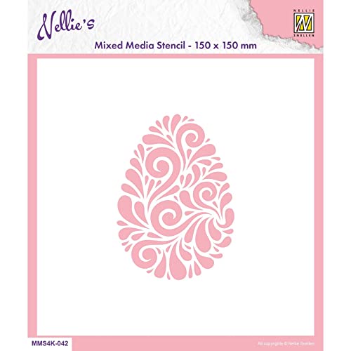 Nellie Snellen, Mixed Media Stencils Doodle Egg von Nellie Snellen