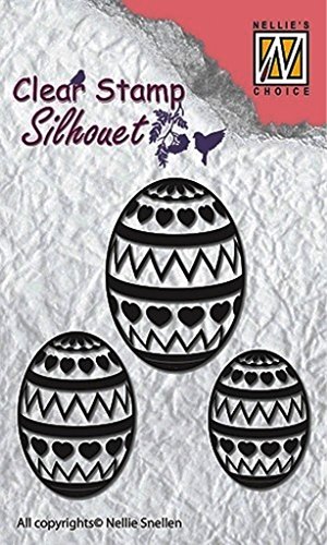 Nellie Snellen Clear Stamps Silhouette Easter Eggs 30x21, 35x25, 25x18mm von Nellie's Choice