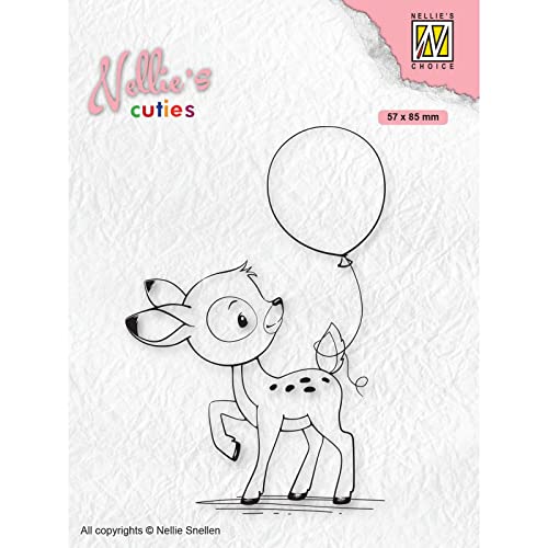 Nellie's Choice Clear Stamp - Young Deer with Balloon von Nellie's Choice