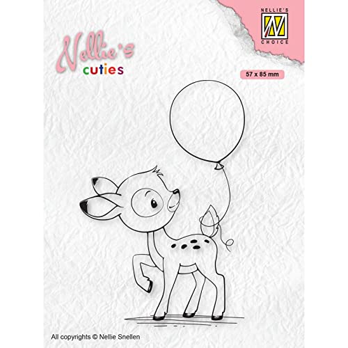 Nellie's Choice Clear Stamp - Young Deer with Balloon Nellie's Choice Clear Stamp - Young Deer with Balloon von Nellie's Choice