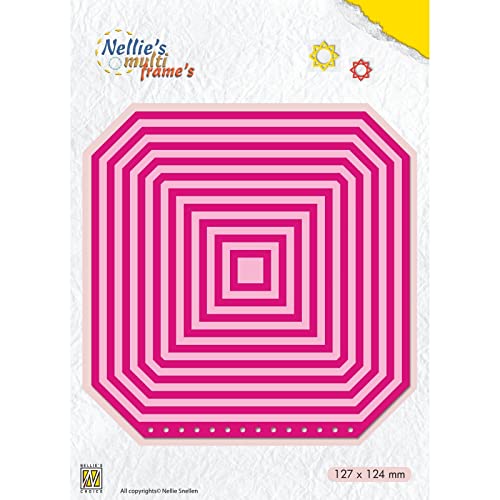 Nellie's Choice MFD116 Stanzschablone Quadratisch-Cutting Die-Multi Frame Dies Booklet 20 Stück-12,7 x 12,4 cm-Stanzform-für Karten Basteln-Bastel Scrapbooking-Scrapbook Zubehör, Rosa, 127x124mm Nellie's Choice MFD116 Stanzschablone Quadratisch-Cutting Die-Multi Frame Dies Booklet 20 Stück-12,7 x 12,4 cm-Stanzform-für Karten Basteln-Bastel Scrapbooking-Scrapbook Zubehör, Rosa, 127x124mm von Nellie's Choice