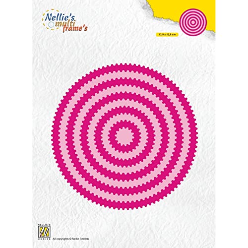 Nellie's Choice MFD128 Stanzschablone Kreis-Cutting Die-Multi Frame Dies 10 Stück-12,9 x 12,9 cm-für Karten Basteln-Bastel Scrapbooking-Scrapbook Zubehör, Rosa, 129x129mm Nellie's Choice MFD128 Stanzschablone Kreis-Cutting Die-Multi Frame Dies 10 Stück-12,9 x 12,9 cm-für Karten Basteln-Bastel Scrapbooking-Scrapbook Zubehör, Rosa, 129x129mm von Nellie's Choice