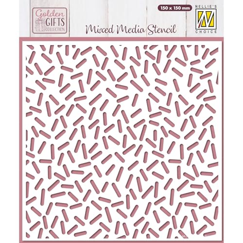 Nellie's Choice MMS4K-091 Schablone Konfetti Motiv von 15 x 15 cm-Wiederverwendbare Malschablone zum DIY, Scrapbooking, Karten, Bullet Journal und Basteln mit Papier, Weiß Nellie's Choice MMS4K-091 Schablone Konfetti Motiv von 15 x 15 cm-Wiederverwendbare Malschablone zum DIY, Scrapbooking, Karten, Bullet Journal und Basteln mit Papier, Weiß von Nellie's Choice