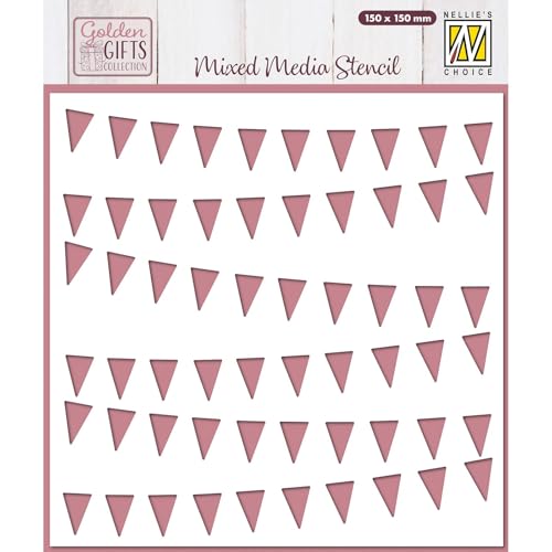 Nellie's Choice MMS4K-092 Schablone Girlanden Motiv von 15 x 15 cm-Wiederverwendbare Malschablone zum DIY, Scrapbooking, Karten, Bullet Journal und Basteln mit Papier, Weiß Nellie's Choice MMS4K-092 Schablone Girlanden Motiv von 15 x 15 cm-Wiederverwendbare Malschablone zum DIY, Scrapbooking, Karten, Bullet Journal und Basteln mit Papier, Weiß von Nellie's Choice