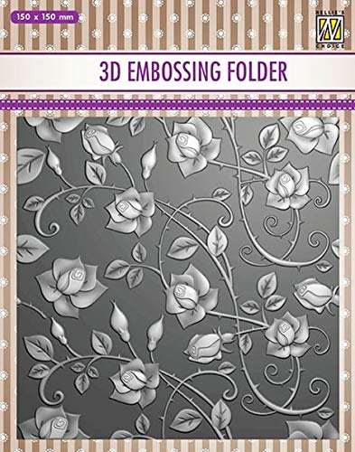 Nellie's Choice Prägeschablone - 3D Embossing Folder Roses 150x150mm von Nellie's Choice