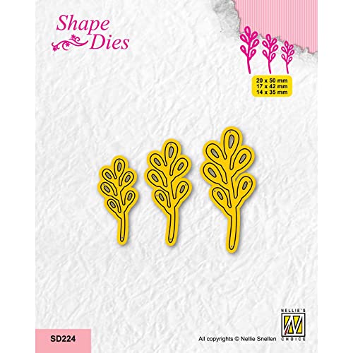 Nellie's Choice SD224 Stanzschablone Set-Zweige-Cutting Die-2 x 5 cm-3 Stück-Stanzform-für Karten Basteln-Bastel Scrapbooking-Scrapbook Zubehör, Gelb, 20x50 / 14x35 / 17x42mm Nellie's Choice SD224 Stanzschablone Set-Zweige-Cutting Die-2 x 5 cm-3 Stück-Stanzform-für Karten Basteln-Bastel Scrapbooking-Scrapbook Zubehör, Gelb, 20x50 / 14x35 / 17x42mm von Nellie's Choice